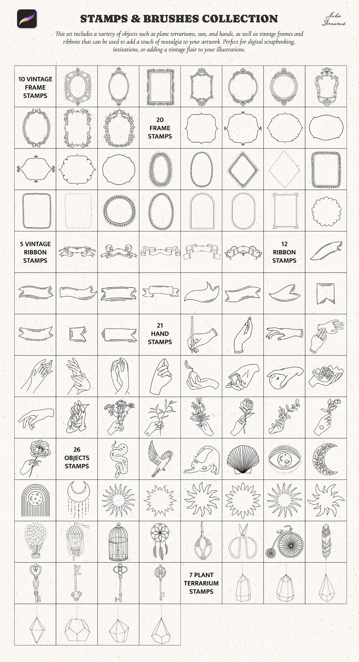 Stamps & Brushes Collection 5 stamps & brushes collection (15) 35136