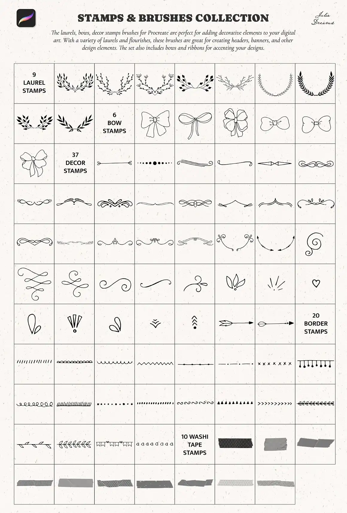 Stamps & Brushes Collection 10 stamps & brushes collection (16) 34982