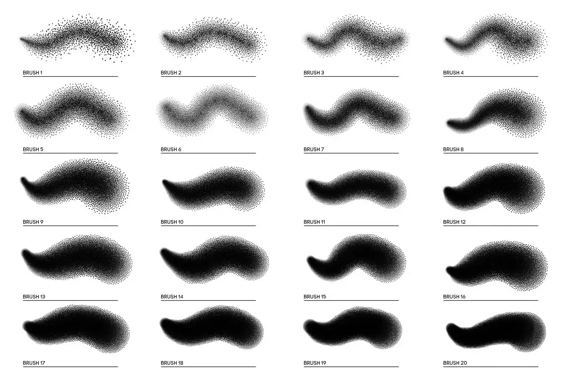 Stipple Photoshop Brushes 4 stipple photoshop brushes (2) 27221