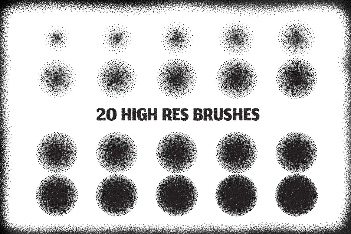 Stipple Photoshop Brushes 3 stipple photoshop brushes (3) 27638