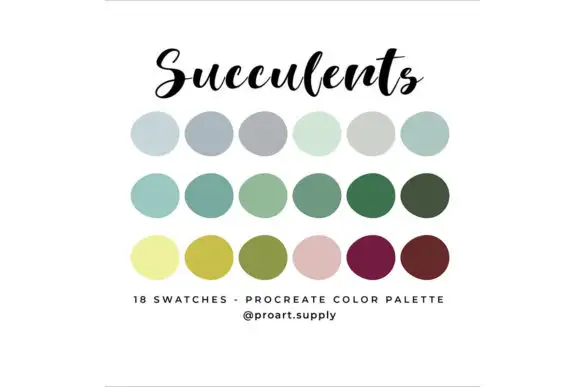 Succulents Procreate Color Palette