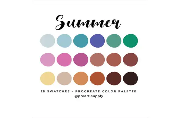 Summer Procreate Color Palette
