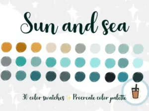 sun and sea procreate palette graphics 9276779 1 1 580x387 33898