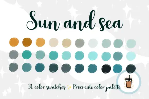 Sun and Sea Procreate Palette