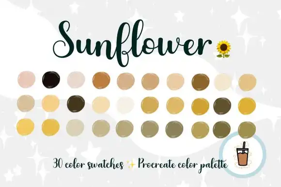Sunflower Yellow Tones Procreate