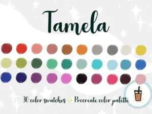tamela bright tones procreate palette graphics 9140131 1 1 580x387 33914