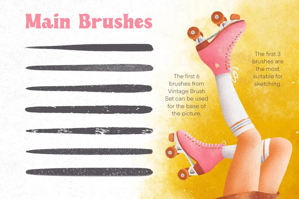 Texture Brush Set for Procreate 6 texture brush set for procreate vintage texture brush set (4) 28739