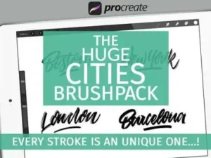 the huge procreate cities brushpack 30263