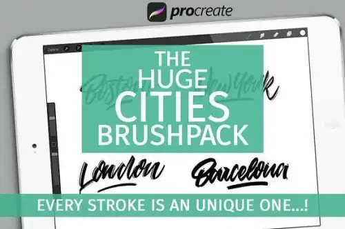The huge Procreate cities brushpack
