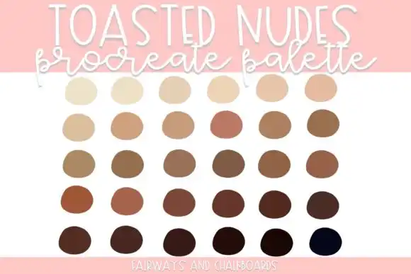 Toasted Nudes Procreate Color Palette 2 toasted nudes procreate color palette 29835