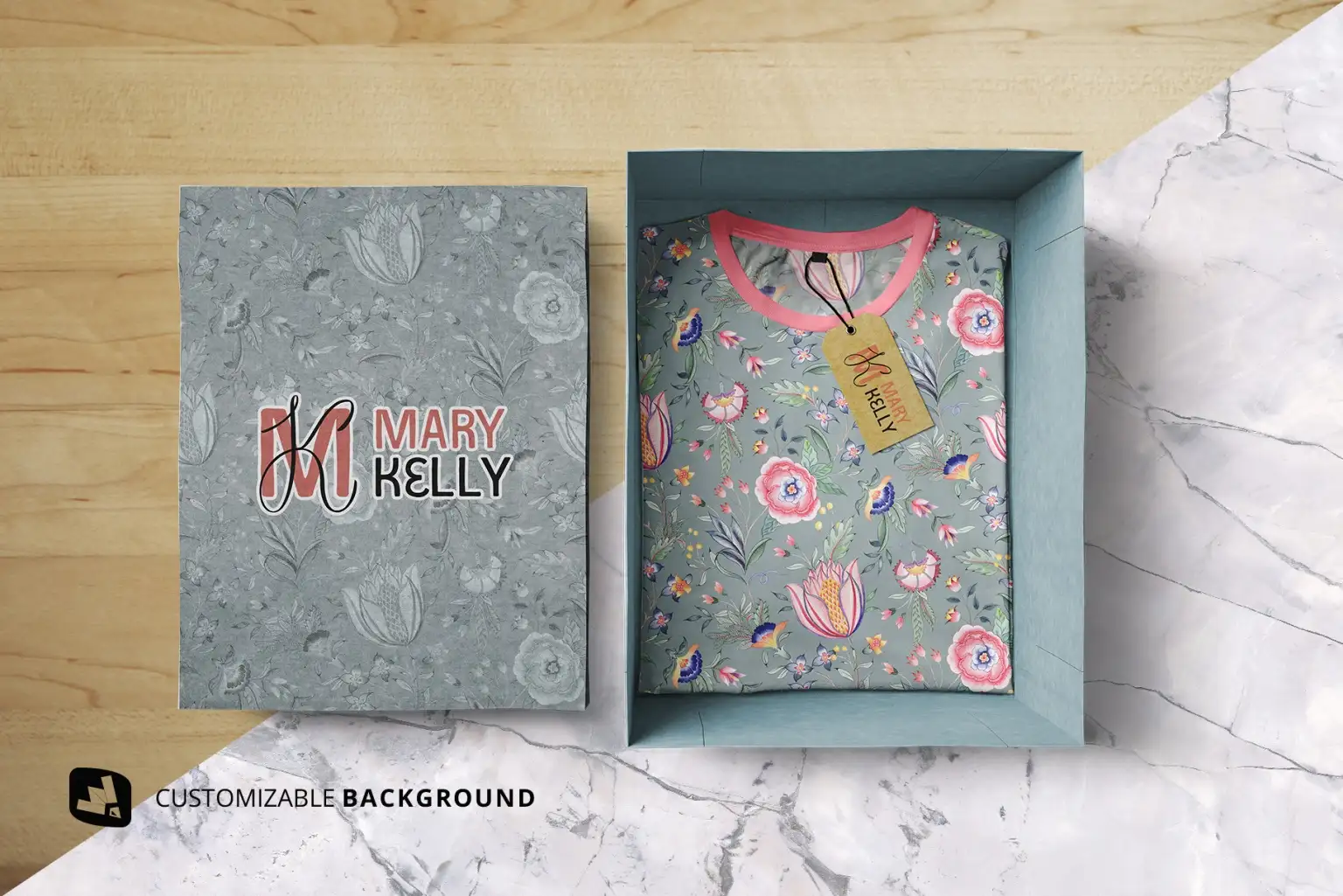 Tshirt With Packaging Mockup 4 tshirt with packaging mockup (3) 27192