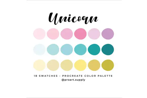 UNICORN PROCREATE Color Palette