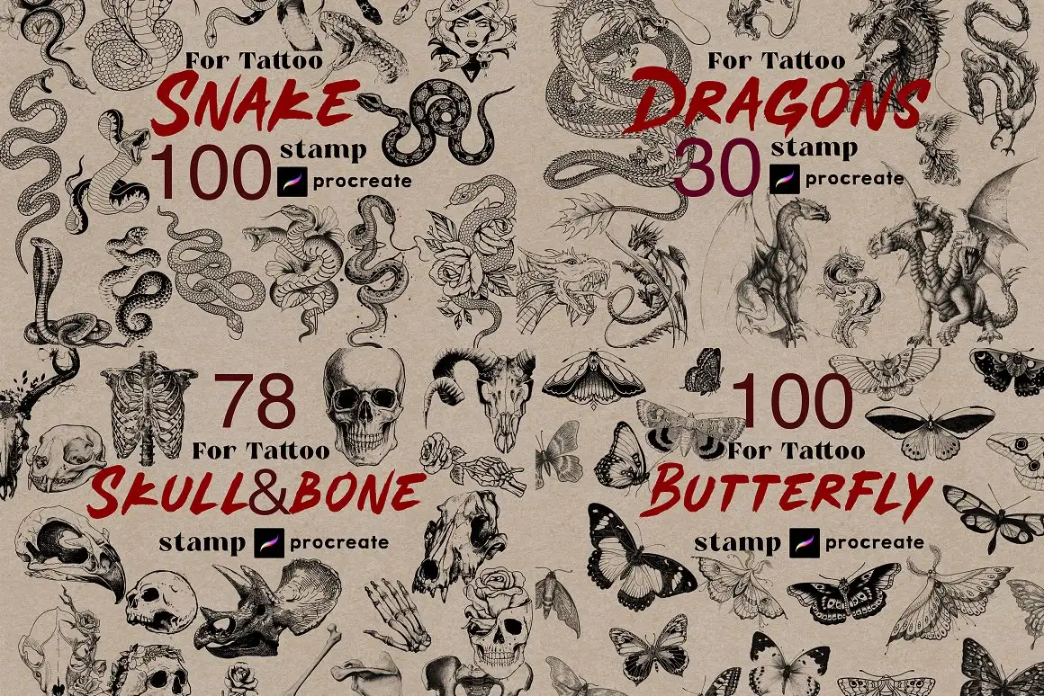 Unlimited Tattoo Full Pack Stamp Art 3 unlimited tattoo full pack stamp art (5) 16989
