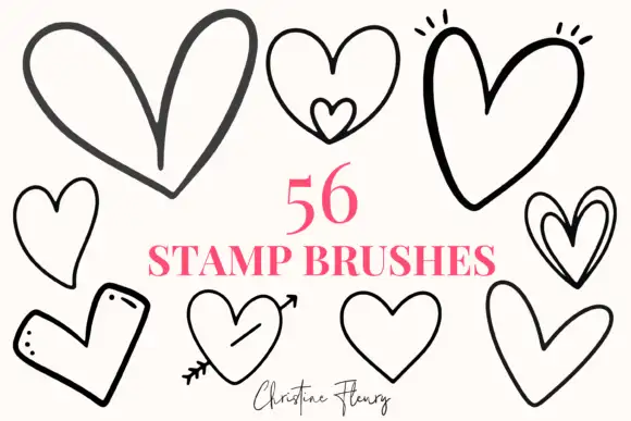Valentine Heart Procreate Stamp Brushes 3 valentine heart procreate stamp brushes graphics 23035259 2 580x387 20961