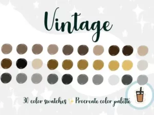vintage boho procreate palette graphics 9140111 1 1 580x387 33929