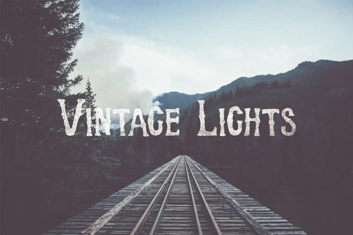 Adobe Photoshop Vintage Photo Overlay Bundle - 18 Overlays 6 vintage lights gradients 33516