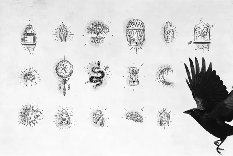 Vintage Magic Symbols 9 vintage magic symbols (1) 17056