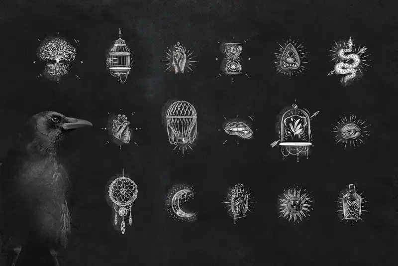 Vintage Magic Symbols 8 vintage magic symbols (2) 17057