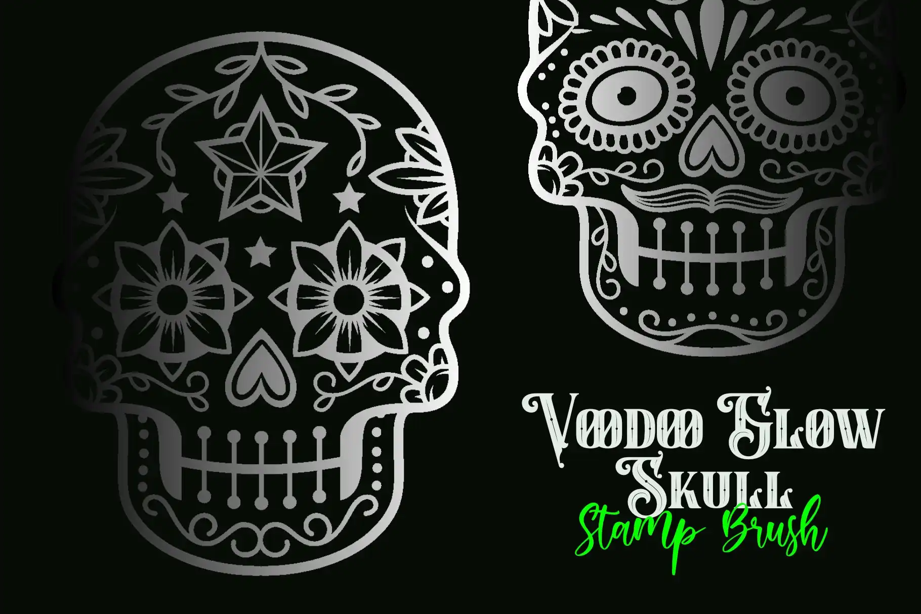 Voodoo glow skull Stamp Brushes 3 voodoo glow skull stamp brushes (1) 31733