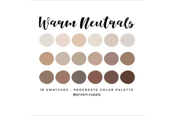 WARM NEUTRALS PROCREATE Color Palette