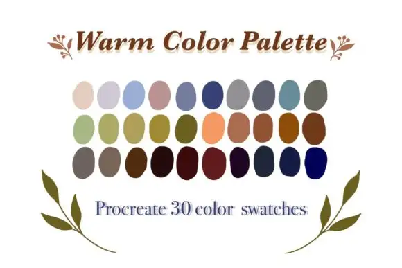 Warm Color Palette for Procreate