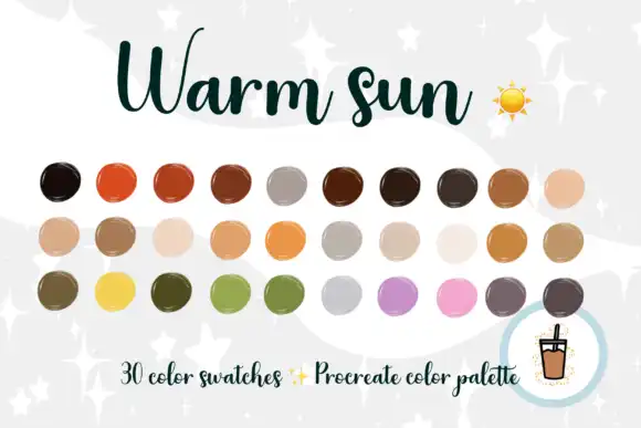 Warm Sun Sunset Procreate Palette