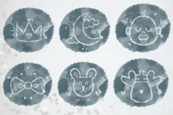 Watercolor Baby Stamps 3 watercolor baby stamps 29945