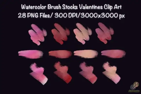 Watercolor Brush Stocks Valentines 3 watercolor brush stocks valentines 4 17218