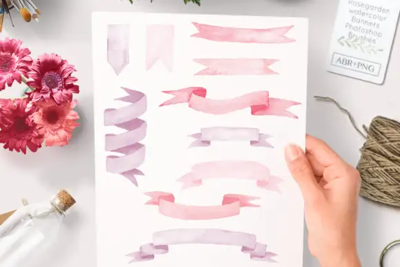 Watercolor Brushes for Photoshop - Banners 3 watercolor brushes for photoshop banners by by lef 1 580x387 19379
