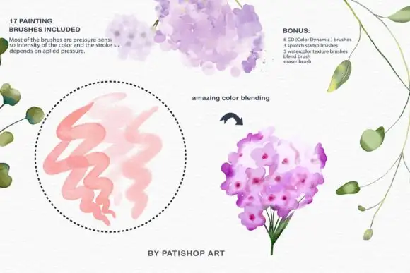 Watercolor Brushes for Procreate 6 watercolor brushes for procreate graphics 21265766 5 580x387 17279