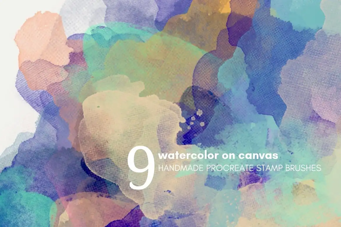Procreate Canvas Brush Stamps Bundle - 3 Packs 3 watercolor on canvas procreate brush 26393