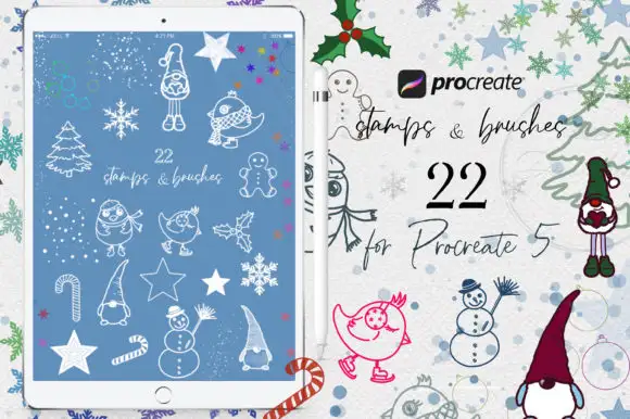 Winter Procreate Brushes Stamps