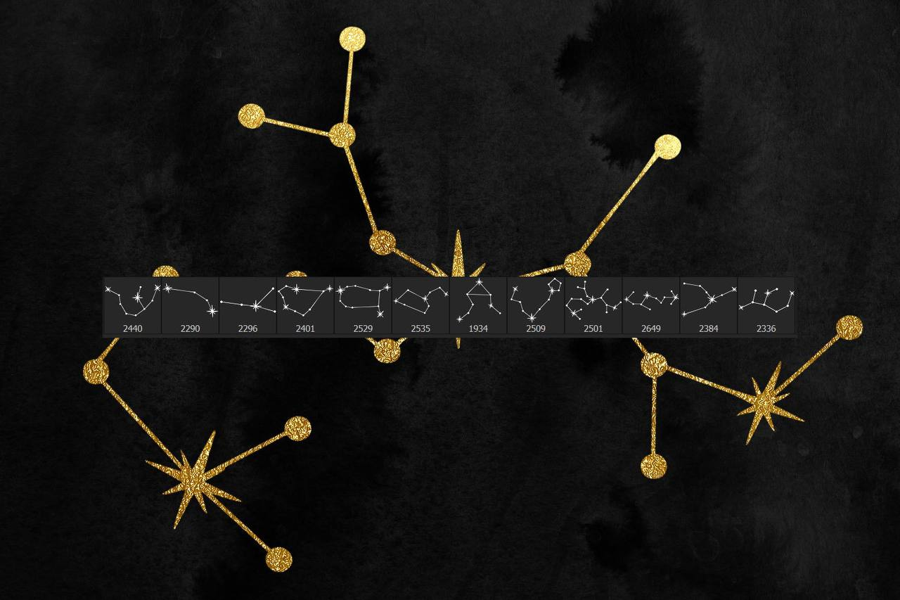 Zodiac Constellations Stamp Brushes 5 zodiac constellations stamp brushes (1) 17683