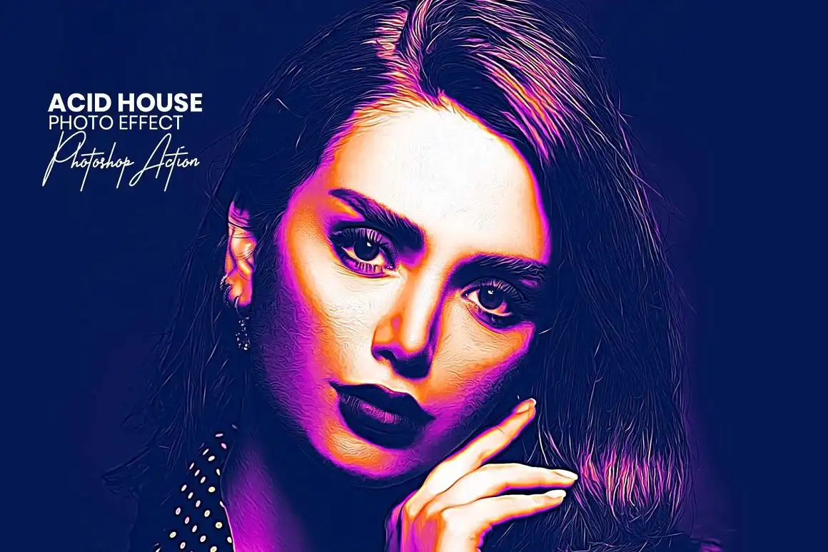 Acid House Photo Effect Photoshop Action
