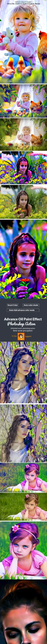 Advance Oil Paint Effect Photoshop Action