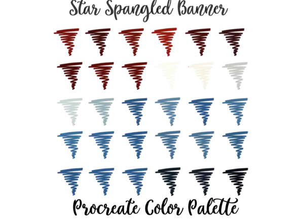 American Flag Procreate Color Palette