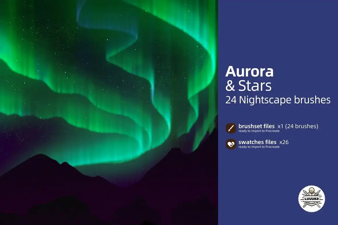 Aurora & stars brushes for procreate 4 aurora & stars brushes for procreate (2) 35851