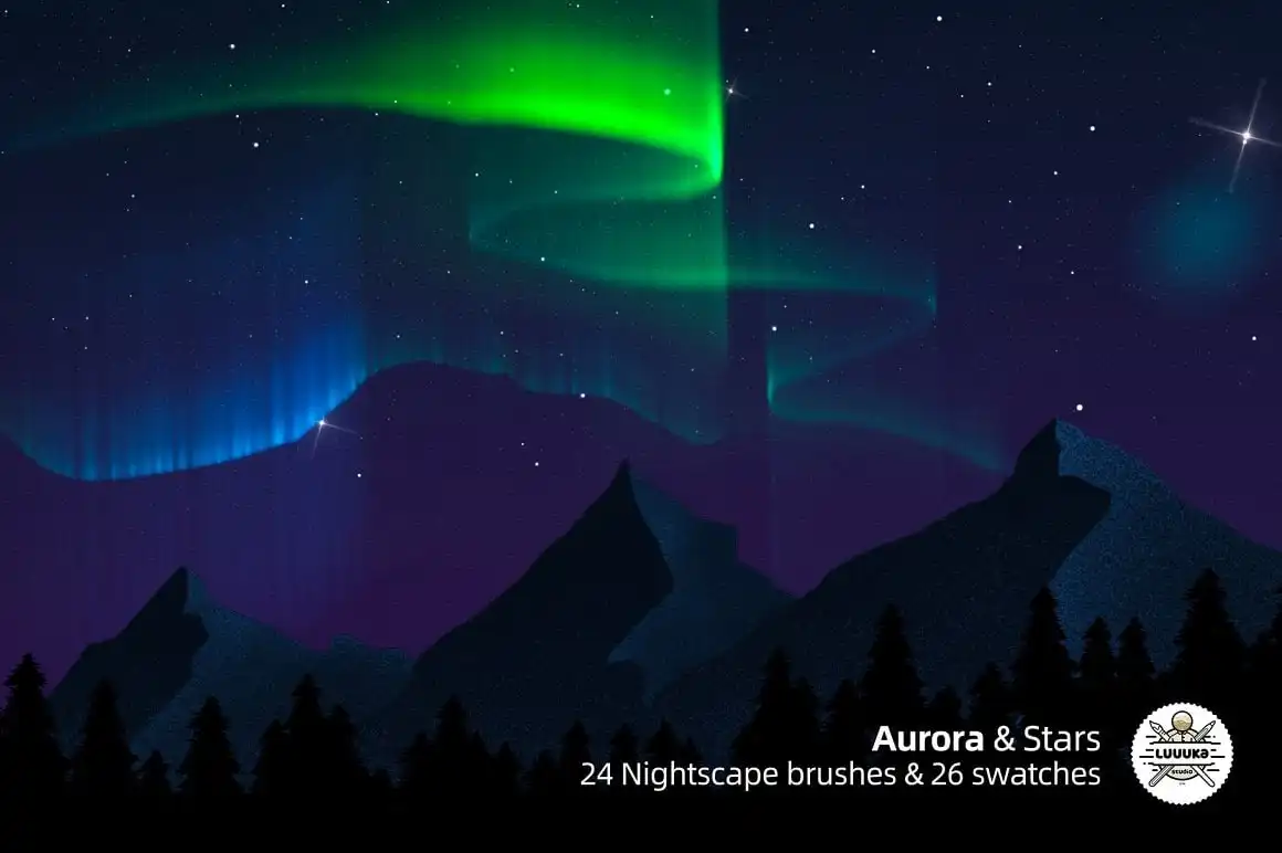 Aurora & stars brushes for procreate 5 aurora & stars brushes for procreate (3) 35754