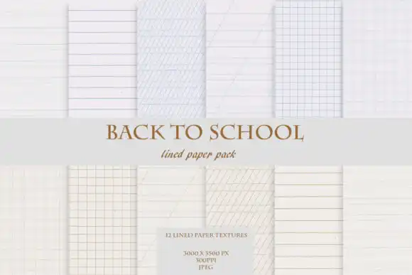 Back to School Lined & Grid Paper Set