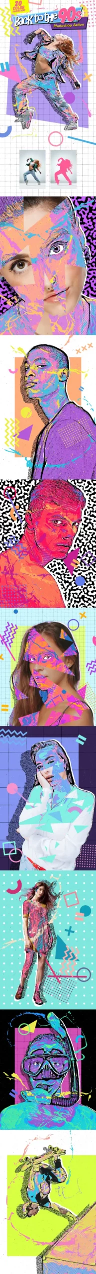 Back to the 90s Photoshop Action