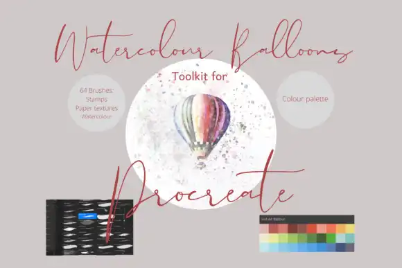 Balloon Watercolour Toolkit Procreate