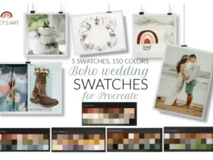 boho wedding procreate color palette graphics 6125966 1 1 580x396 36608