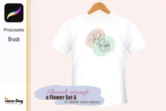 Botanical Flower procreate brush stamp 3 botanical flower procreate brush stamp graphics 11543530 5 580x387 37012