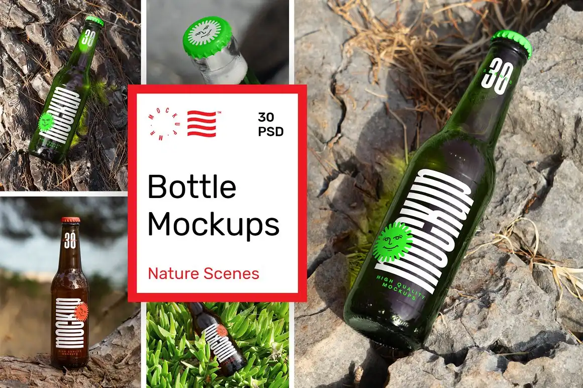 Bottle Mockups - Beer, Soda, Yerba