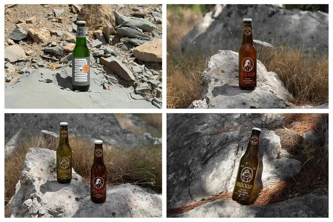 Bottle Mockups - Beer, Soda, Yerba 7 bottle mockups beer, soda, yerba (10) 42878