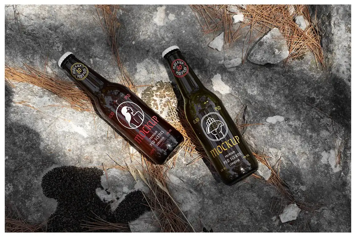 Bottle Mockups - Beer, Soda, Yerba 4 bottle mockups beer, soda, yerba (11) 43056