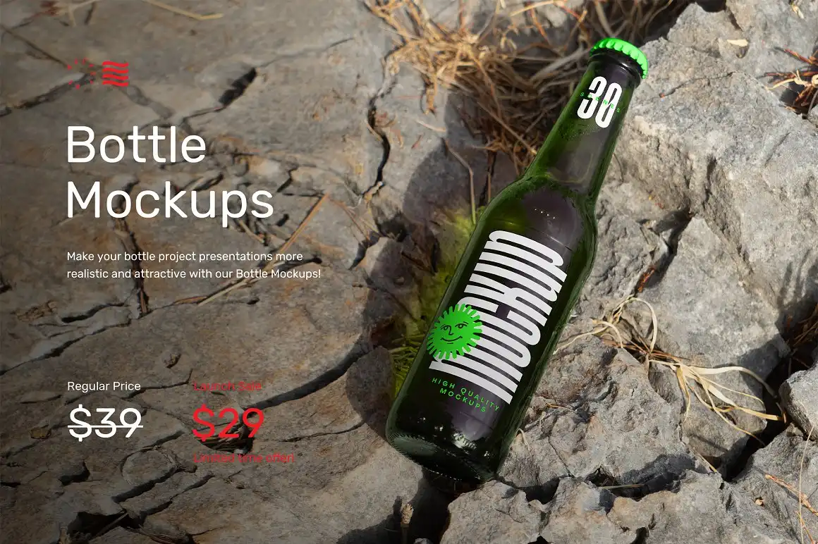 Bottle Mockups - Beer, Soda, Yerba 11 bottle mockups beer, soda, yerba (2) 42226