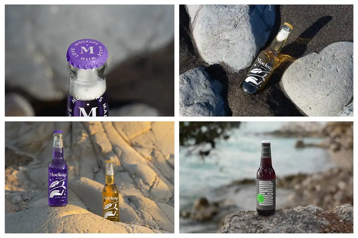 Bottle Mockups - Beer, Soda, Yerba 12 bottle mockups beer, soda, yerba (8) 41787