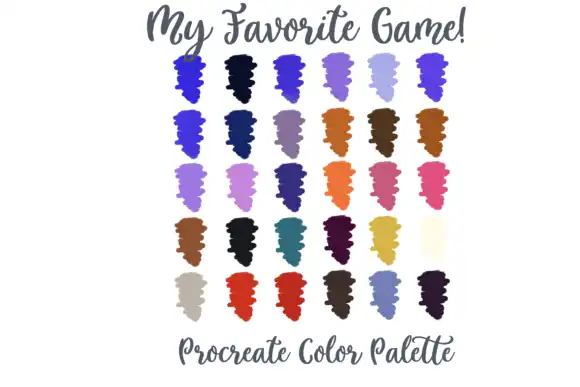Bright Gamer Procreate Palette Swatches