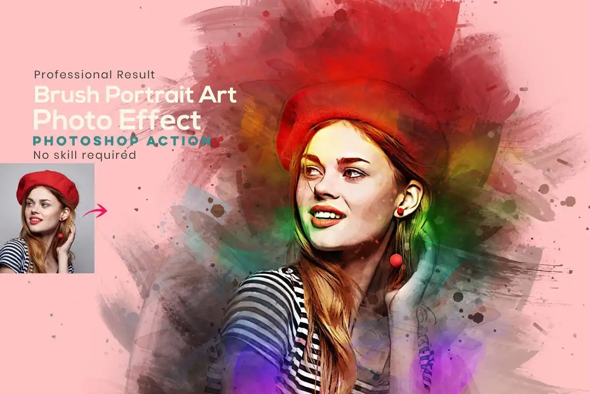Brush Portrait Art Photo Effect